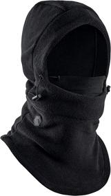 img 4 attached to 🧣 Balaclava Ski Mask for Extreme Cold Weather: Heavyweight Fleece Hood Snow Gear for Men & Women