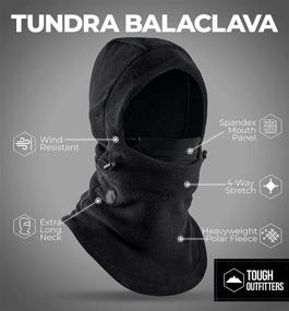 img 2 attached to 🧣 Balaclava Ski Mask for Extreme Cold Weather: Heavyweight Fleece Hood Snow Gear for Men & Women