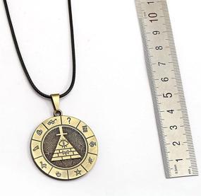 img 2 attached to 🔑 SEO-Optimized: Bill Cipher Necklace Keychain for Cosplay Costume with Pyramid Pendant Accessories