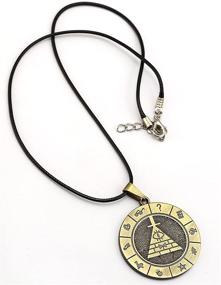 img 3 attached to 🔑 SEO-Optimized: Bill Cipher Necklace Keychain for Cosplay Costume with Pyramid Pendant Accessories