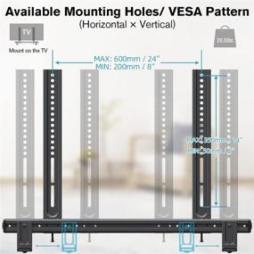 img 2 attached to 🔊 Heavy Duty Soundbar Wall Mount - Mounting Dream MD5428: Adjustable TV Bracket for Sound Bars Up to 26.5 LBS, Extends 3.44”-6.06”, No-Slip Base Holder