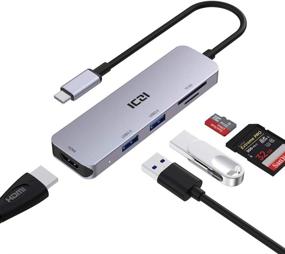 img 4 attached to ICZI 5 in 1 USB C Hub with 4K HDMI, 2 USB 3.0 Ports, SD/TF Card Reader - Multiport Adapter for MacBook Pro / Air, XPS, EliteBook, iPad Pro, Type-C / Thunderbolt 3 Devices