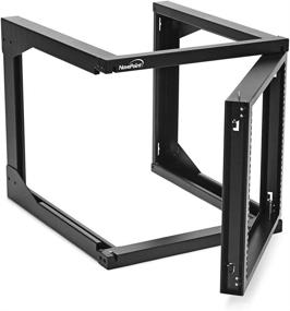 img 3 attached to 🗄️ NavePoint 9U Wall Mount Open Frame Network Rack with Swing Out Hinged Gate, 24 Inch Depth - Ideal for Network Servers and AV Equipment, Convenient Rear Access to Equipment, 180-Degree Opening from Both Sides