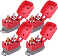 🔌 ampper dc 12v - 24v automatic reset circuit breaker with cover stud bolt (5a, 4pcs) – ideal for automotive and more! logo
