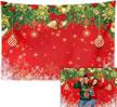allenjoy 7x5ft durable/soft fabric christmas photography backdrop merry xmas red background glitter snowflake bell santa decoration winter holiday party supplies video photo booth props logo