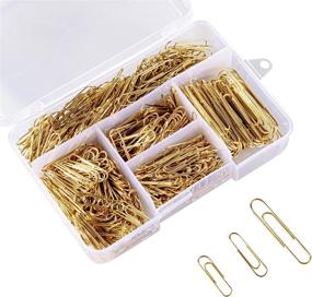 img 3 attached to 📎 600 Paper Clips - Office Gold, Assorted Sizes (Small, Medium, Jumbo) - 28mm, 33mm, 50mm