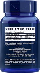 img 1 attached to 🌿 Life Extension L-Lysine 620 mg Capsules - Promoting Healthy Nitrogen Balance – Gluten-Free – Non-GMO – Vegetarian – 100 Count