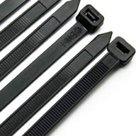 🔗 cable zip ties heavy duty 12 inch - ultra strong plastic wire ties with 120lbs tensile strength - 100 pieces - 0.3 inch width - black & white - indoor/outdoor uv resistant logo