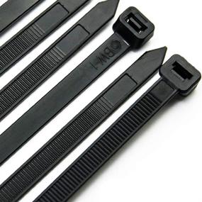 img 4 attached to 🔗 Cable Zip Ties Heavy Duty 12 Inch - Ultra Strong Plastic Wire Ties with 120lbs Tensile Strength - 100 Pieces - 0.3 Inch Width - Black & White - Indoor/Outdoor UV Resistant