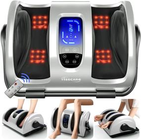 img 4 attached to 🦶 TISSCARE Shiatsu Foot Massager Machine: Remote Control, Heat, Deep Kneading for Plantar Fasciitis, Neuropathy, Leg Massage, Blood Circulation, Pain Relief, Better Sleep