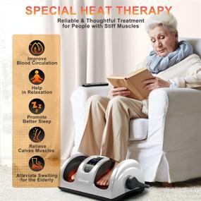 img 2 attached to 🦶 TISSCARE Shiatsu Foot Massager Machine: Remote Control, Heat, Deep Kneading for Plantar Fasciitis, Neuropathy, Leg Massage, Blood Circulation, Pain Relief, Better Sleep