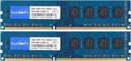 tecmiyo 8gb kit (2x4gb) pc3-10600/pc3-10600u ddr3 ram 1333mhz 240-pin non ecc unbuffered 1 логотип