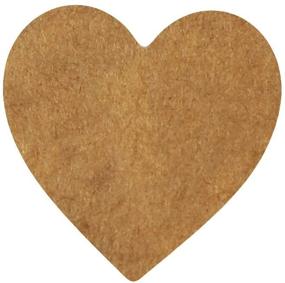 img 1 attached to 500 Adhesive Valentine's Day Heart Stickers for Crafting, Scrapbooking - Natural Brown Kraft, 1 Inch Size