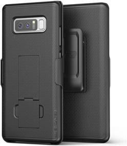 img 4 attached to 📱 Smooth Black DuraClip Series Slim Grip Case & Belt Clip for Samsung Galaxy Note 8 - Encased Belt Holster