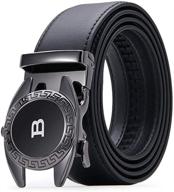 ratchet leather automatic adjustable business men's accessories for belts logo