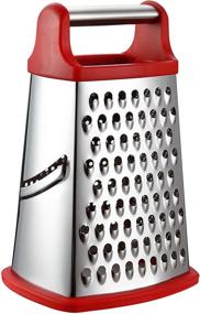 img 4 attached to 🧀 Spring Chef Professional Box Grater: Stainless Steel with 4 Sides - XL Size, Red - Ideal for Parmesan Cheese, Vegetables, Ginger - Top Choice for Efficient Grating