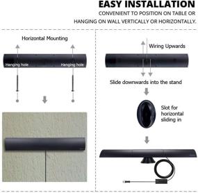 img 1 attached to 📺 ANTOP HDTV Antenna: Amplified Digital TV Antenna Indoor with 65 Miles Range and Multi-Directional Reception - 10ft Coaxial Cable Included (Black)