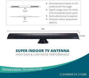 img 3 attached to 📺 ANTOP HDTV Antenna: Amplified Digital TV Antenna Indoor with 65 Miles Range and Multi-Directional Reception - 10ft Coaxial Cable Included (Black)