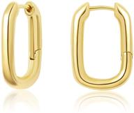 🌟 dazzle with style: gioloys 14k gold plated hoop earrings – gift for women & girls, hypoallergenic & layered cuff design logo