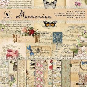 img 1 attached to 📚 48 Sheets Sigvetan Vintage Scrapbook Paper Supplies: Aesthetic Decorative Material for Writing, Drawing, Journaling, DIY Crafting, and Card Making