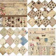 📚 48 sheets sigvetan vintage scrapbook paper supplies: aesthetic decorative material for writing, drawing, journaling, diy crafting, and card making logo