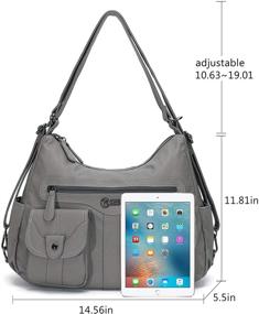 img 3 attached to 👜 Крупные сумки на плечо KL928 для женщин - сумки-хобо на перекладине для стиля и удобства