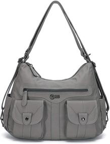 img 4 attached to 👜 Крупные сумки на плечо KL928 для женщин - сумки-хобо на перекладине для стиля и удобства