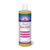 🌿 heritage store aura glow almond massage oil - nourishing 16oz oil for effective massage experience logo