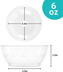 img 3 attached to 🥣 Plasticpro 6 oz Hard Plastic Dessert Bowls - Ice Cream Bowls | Premium Quality | Disposable Clear Bowl | Pack of 50