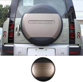 img 3 attached to CHEYA ABS Plastic Car Trunk Spare Tire Cover For Land Rover Defender 2020 (Brown)