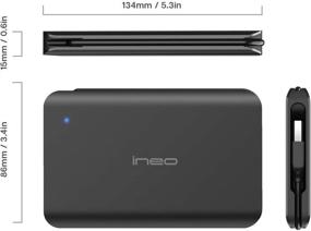 img 1 attached to 💽 ineo T2585 Aluminum Ultra Slim 2.5 inch USB 3.0 Type A Hard Drive Enclosure: Compact External HDD Storage Solution