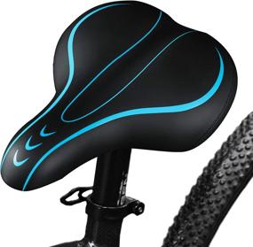 img 4 attached to 🚲 BELLE DURA Bike Seat - Ultimate Comfort, Memory Foam, Waterproof Saddle, Dual Shock Absorption - Best Replacement for Outdoor & Indoor Bicycles, Mountain Bikes, Road Bikes