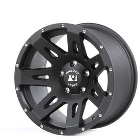 img 2 attached to 🔧 Rugged Ridge Black Satin Wheel: 17x9, 5x5 Bolt Pattern, 12mm Offset - Durable and Stylish Off-Road Rim