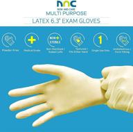 now and care latex exam grade 6.3mm gloves 100pcs: optimal protection for healthcare professionals logo