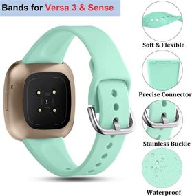 img 3 attached to Getino Slim Bands Compatible With Fitbit Sense Bands And Fitbit Versa 3 Bands Wellness & Relaxation