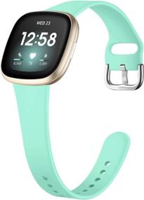 img 4 attached to Getino Slim Bands Compatible With Fitbit Sense Bands And Fitbit Versa 3 Bands Wellness & Relaxation