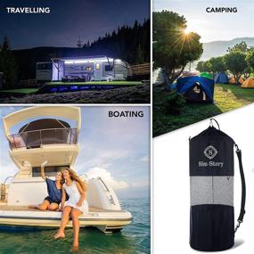 img 2 attached to 🚤 Sim-Story Мешок для мусора на лодку: Большое многоразовое противотечение с дном на молнии - идеально подходит для лодок, каяков и кемпинга.