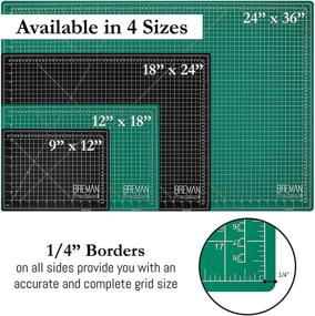 img 1 attached to 🔪 Breman Precision Self Healing Cutting Mat 24x36 Inch - Top-Quality Rotary Cutting Mat for Crafts, Sewing, Crafting, and Quilting with 5 Ply PVC - 2 Sided | Best Deals
