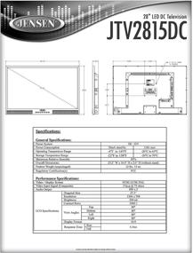 img 1 attached to 📺 Jensen JTV2815DC 28-Inch LED DC TV: White LED Illumination, 16:9 LCD Panel, 1366 x 768 Pixels, Integrated HDTV Tuner
