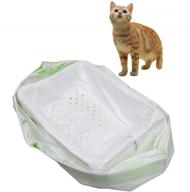 🐱 durable large cat litter box liner bags with drawstring & holes - scratch resistant waste disposal solution, 36×18inch (pack of 7) logo