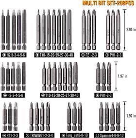 img 3 attached to 🔧 Professional 208 Piece Screwdriver Bit Set with Security Bit - Chrome Vanadium Steel Tools Box by WULFPOWERPRO