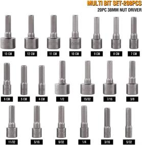 img 2 attached to 🔧 Professional 208 Piece Screwdriver Bit Set with Security Bit - Chrome Vanadium Steel Tools Box by WULFPOWERPRO