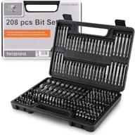 🔧 professional 208 piece screwdriver bit set with security bit - chrome vanadium steel tools box by wulfpowerpro logo