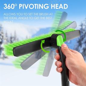 img 1 attached to ❄️ Almadirect 50-Inch Extendable Snow Brush with Ice Scraper & Telescopic Long Handle - Scratch-Free Winter Snow Removal Tool - Windshield Ice Remover for Car, Auto, Truck, SUV Windows