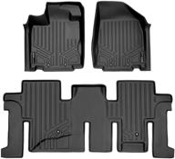 🚗 premium smartliner sa0131/b0131 floor mats for nissan pathfinder / infiniti jx35 / qx60 (2013-2020), black - high-quality protection and style logo