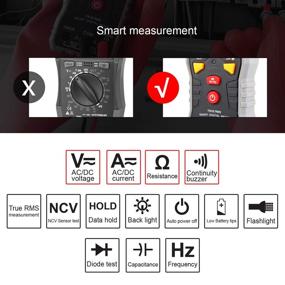 img 3 attached to 🔧 Kaemeasu TKM-DM05D Portable Smart Digital Multimeter: High-Precision Measurement, NCV Test, Resistance & Capacitance Meter