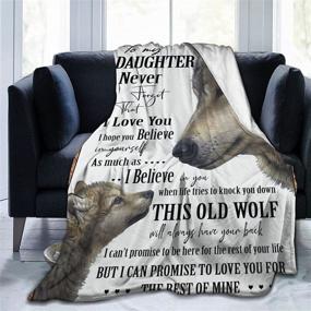 img 4 attached to 🐺 Aibileen Wolf to My Daughter - Never Forget My Love Flannel Blanket | Animal Print | Perfect for Home Bedroom or Fashionable Sitting Room | Cozy Sofa Warm Blanket | 50"x40" Ideal for Kids