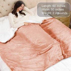 img 3 attached to 🔌 Ariliya Electric Heated Throw Blanket - ETL Certified, 6 Heating Levels, 3-Hour Auto Off, Machine Washable - 50"x60" - Peach