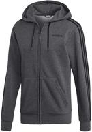👕 men's clothing: adidas essentials full zip sweatshirt with 3 stripes logo