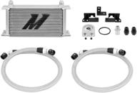 mishimoto mmoc-wra-07 oil cooler kit compatible with jeep wrangler jk 2007-2017 silver logo